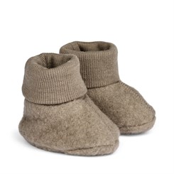 Wheat wool booties - Grey stone